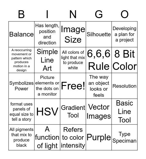 Unit 4 Review  Bingo Card