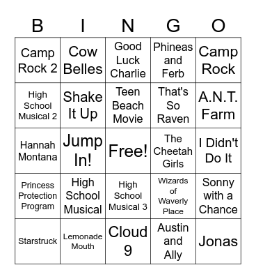 Round 7: Songs Bingo Card