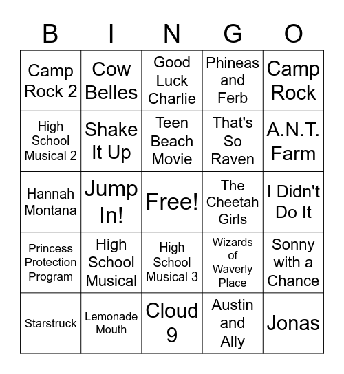 Round 7: Songs Bingo Card
