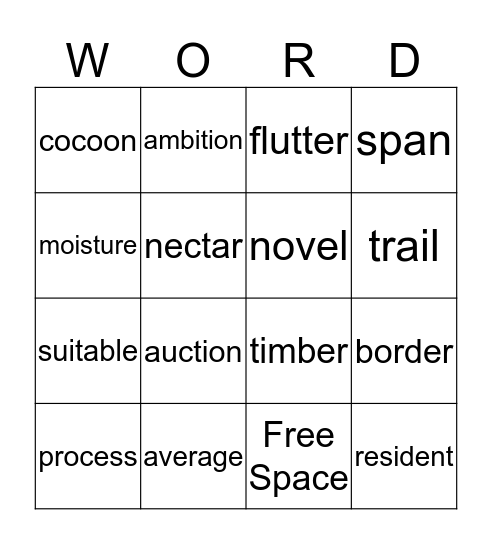 WORD POWER! Bingo Card