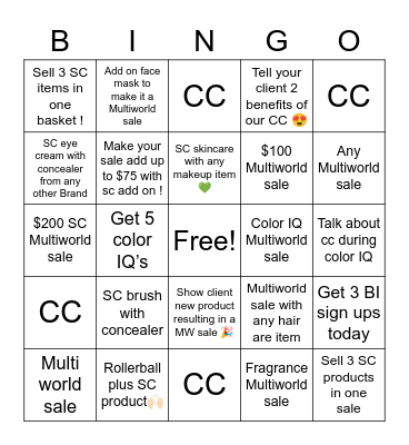 Multiworld SC Event Bingo Card