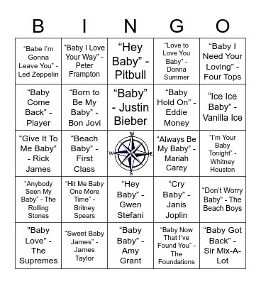 Baby Bingo Card