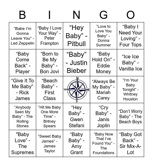 Baby Bingo Card