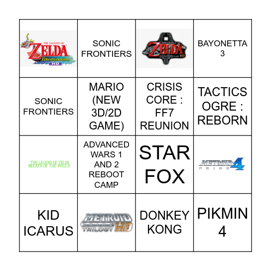 NINTENDO DIRECT - SEPTEMBER EDITION Bingo Card
