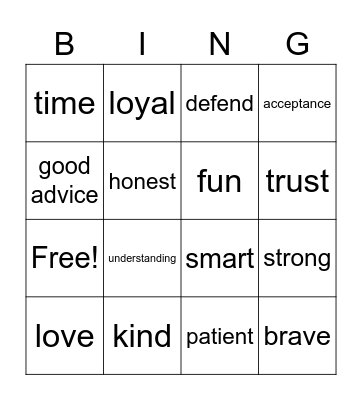 Girl Scout Sisterhood Bingo Card