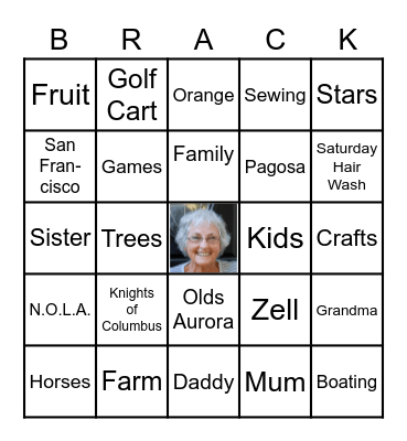 NOLA'S  90th  BIRTHDAY Bingo Card