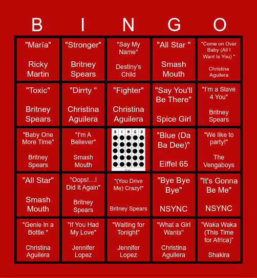 Happy Birthday Music Bingo Card