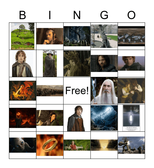 Lord of the Rings- Bingo Card