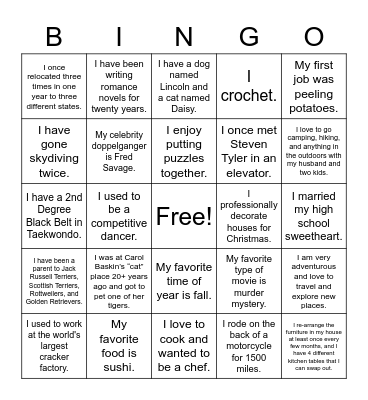 HR BINGO Card