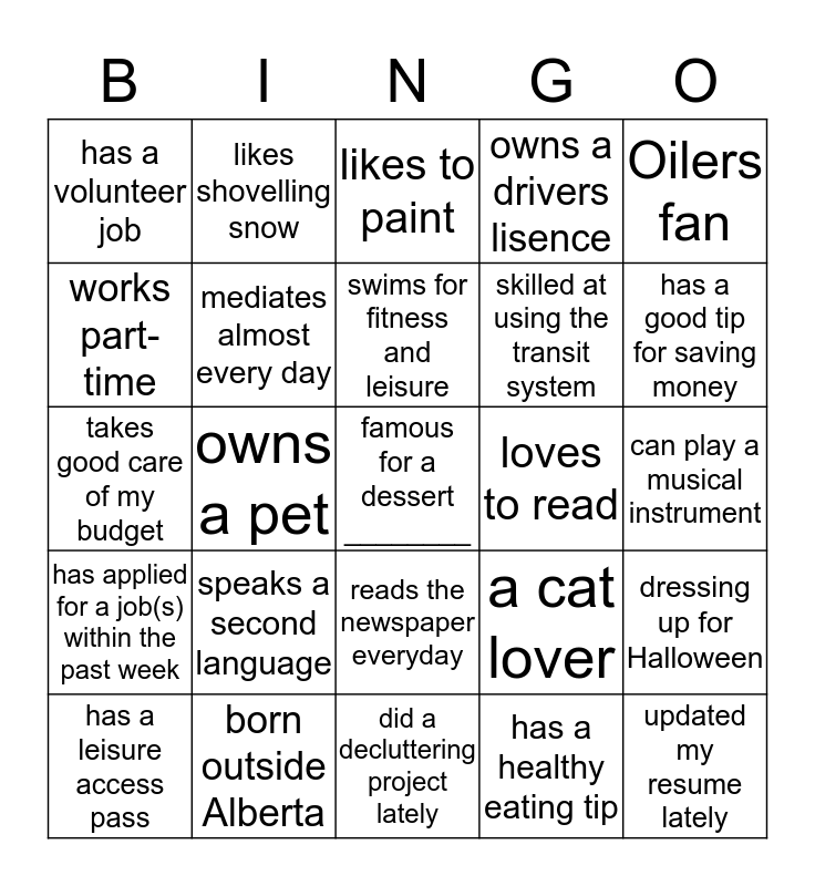 get to know you bingo board