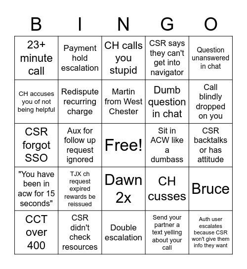 EHD BINGO Card