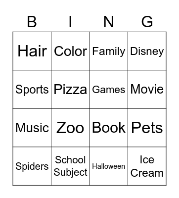 GETTING TO KNOW YOU BINGO Card