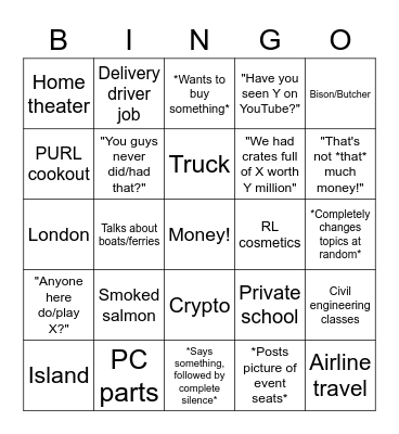 Wheat Conversations Bingo Card