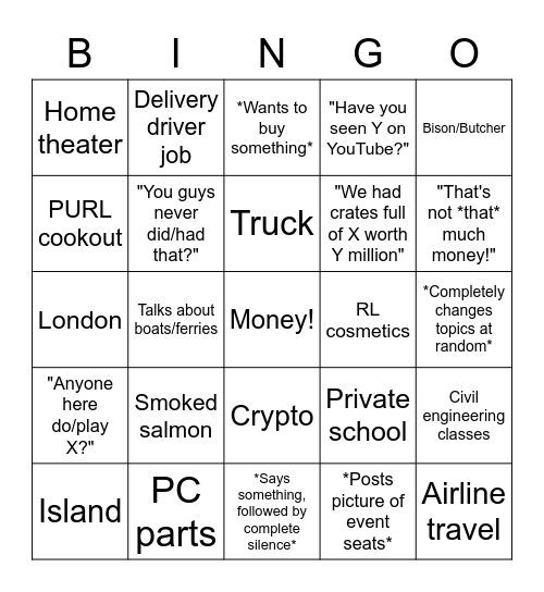 Wheat Conversations Bingo Card