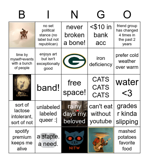 cal bingo! Bingo Card