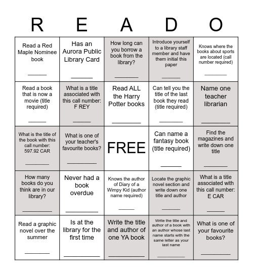 Find Someone Who... and Other Answers Bingo Card