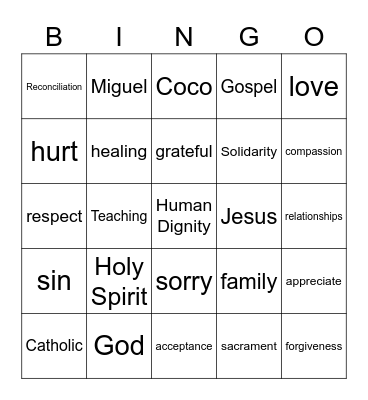 Term 3 Bingo Card