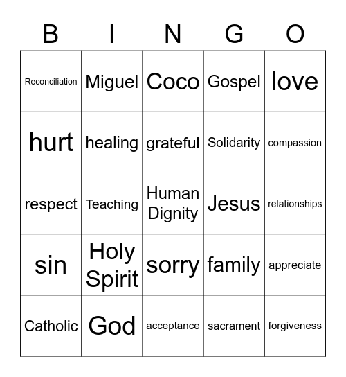 Term 3 Bingo Card