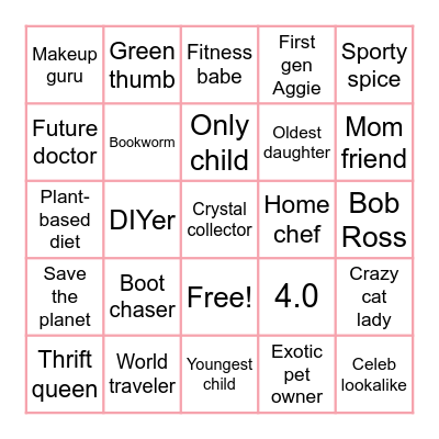 Little Miss... Bingo Card