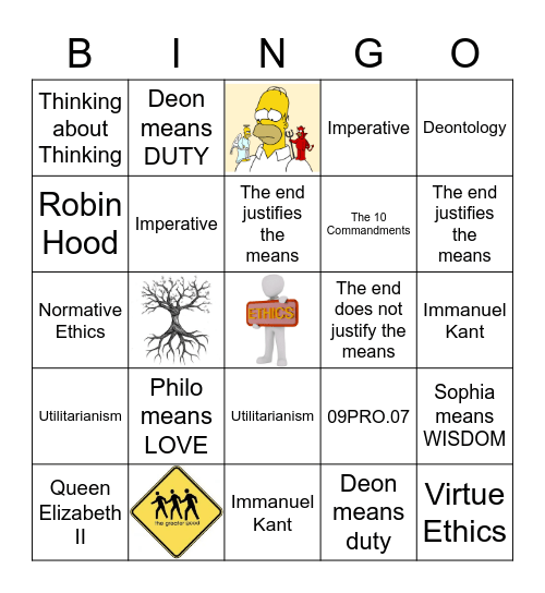 Philosophy Bingo Card