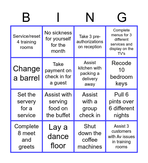 DM Bingo Card