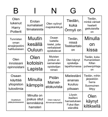 Fuksibingo Card