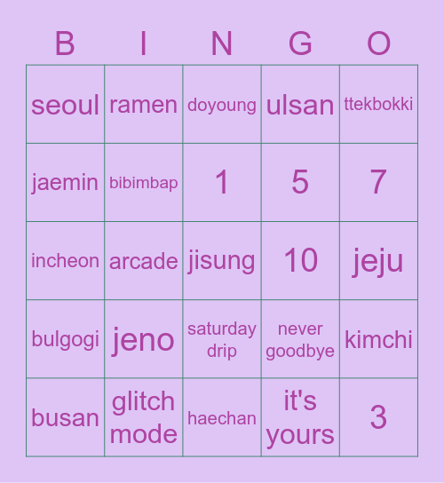 Bingo with Kak Jaem Bingo Card