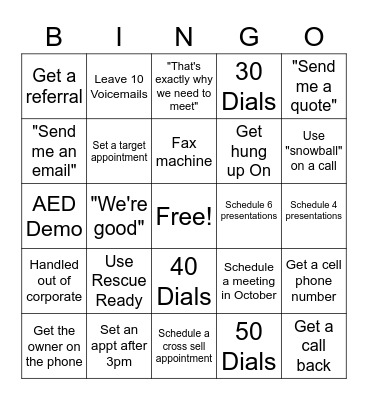 Phone Block Bingo Card