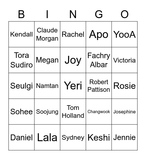 J Bingo Card