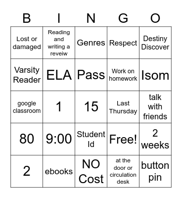 OPJ Orientation 22-23 Bingo Card