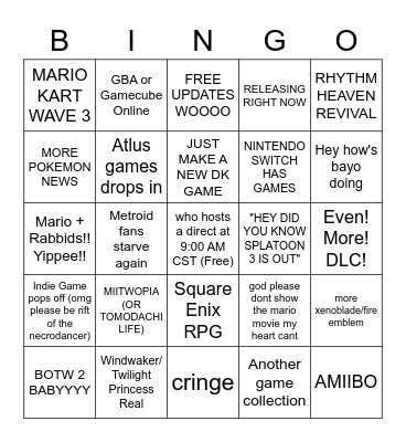 I HAVE TO DO A PRESENTATION FOR CLASS BEFORE THIS Bingo Card