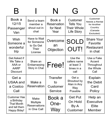 Enterprise BINGO! Bingo Card