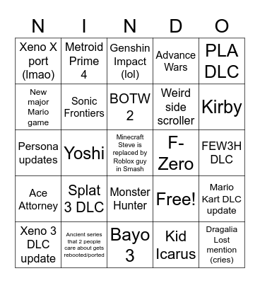 Direct 09/13 Bingo Card