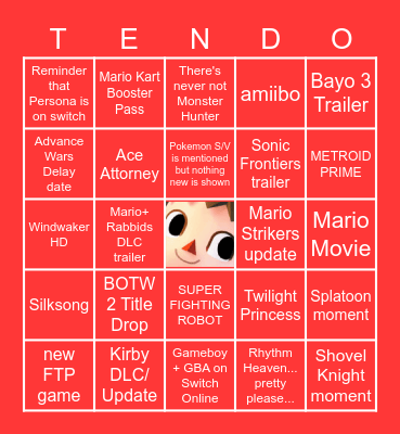 DIRECTLY Bingo Card