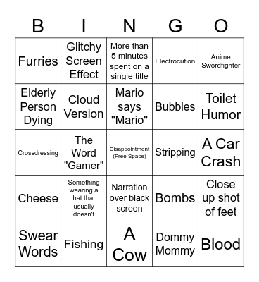 Nintendo Direct September 2022 Bingo Card
