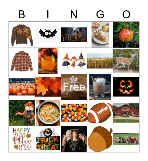 Happy Fall Y'all Bingo Card