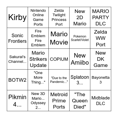 THE ONE PIECE... Bingo Card