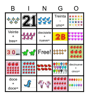 Números 1-31 (Unidad 1-MMS) Bingo Card