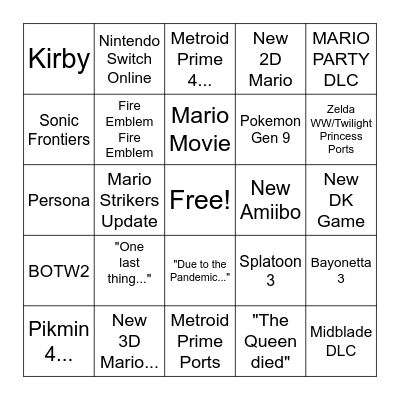 COPIUM Bingo Card