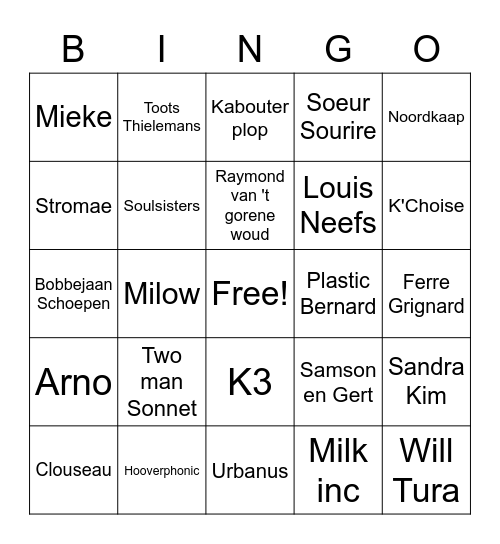 BINGO AD Bingo Card