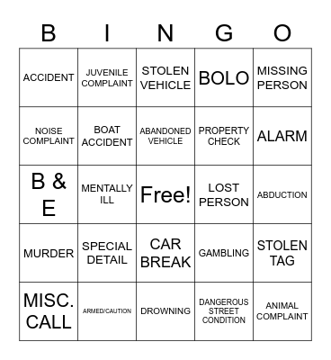 SIGNALS Bingo Card