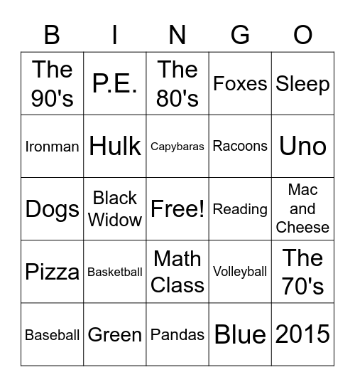 PATHWAYS Bingo Card