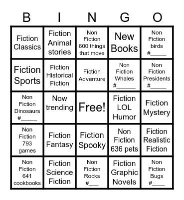 Eastwood Library Scavenger Hunt Bingo Card