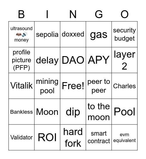 Ethereum Merge Party Sept 2022! Bingo Card