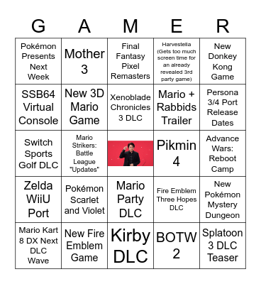 September Direct 2022 Bingo Card