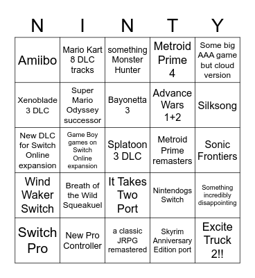 Disappointment Direct Bingo Card