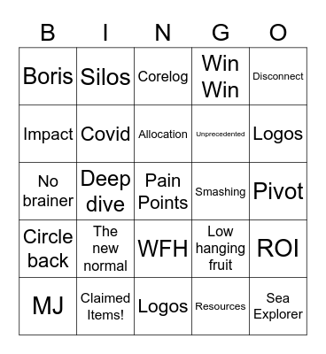 KN's Buzzword Bingo Card