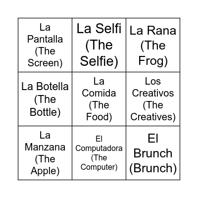 Loteria Bingo Card