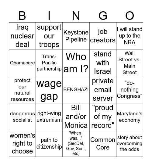 DEM BINGO! Bingo Card