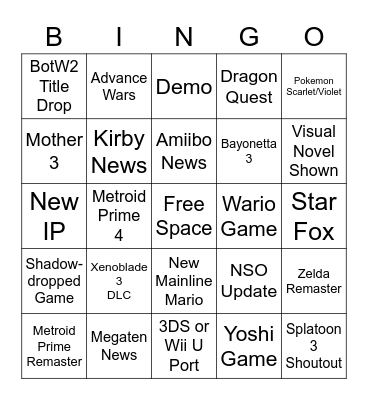 Direct Bingo Card